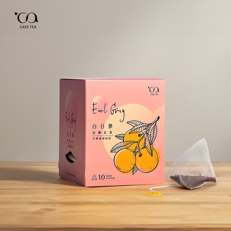【Space 三角立体茶包】CASS TEA 伯爵红茶 白日梦 | 10入 - 茶 - 植物．花 粉红色