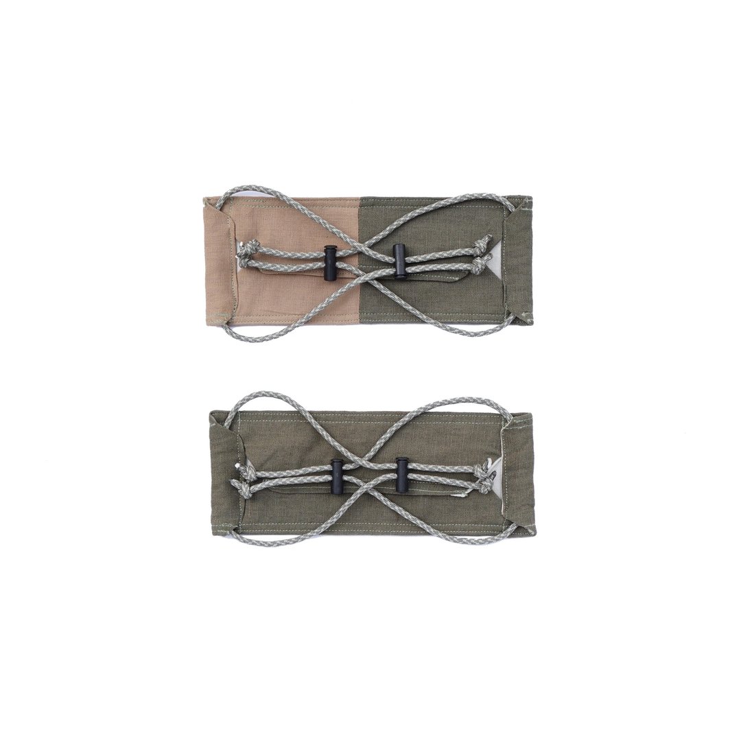 ZAYAN FACE MASK ( COTTON LINEN)  2TONE (OLIVE GREEN-BROWN) - 口罩 - 棉 