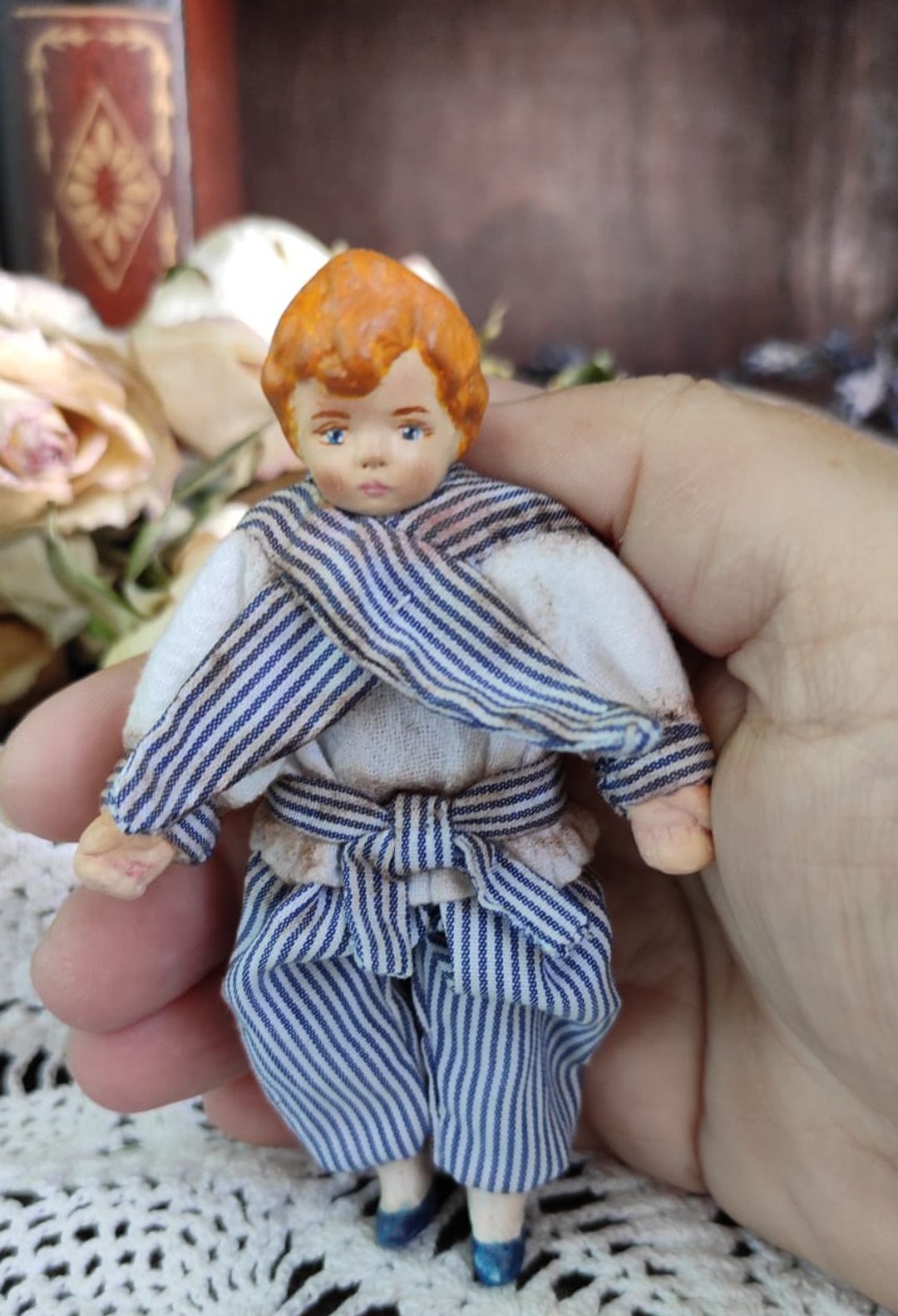 Handmade dolls Interior dolls Handmade gift dolls Vintage retro dolls Textile - 玩偶/公仔 - 其他材质 多色