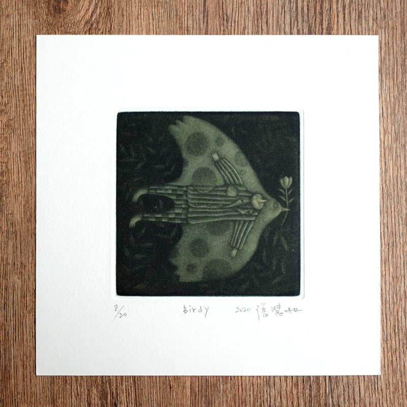 Mezzotint限量版画 - Birdy - 海报/装饰画/版画 - 纸 黑色
