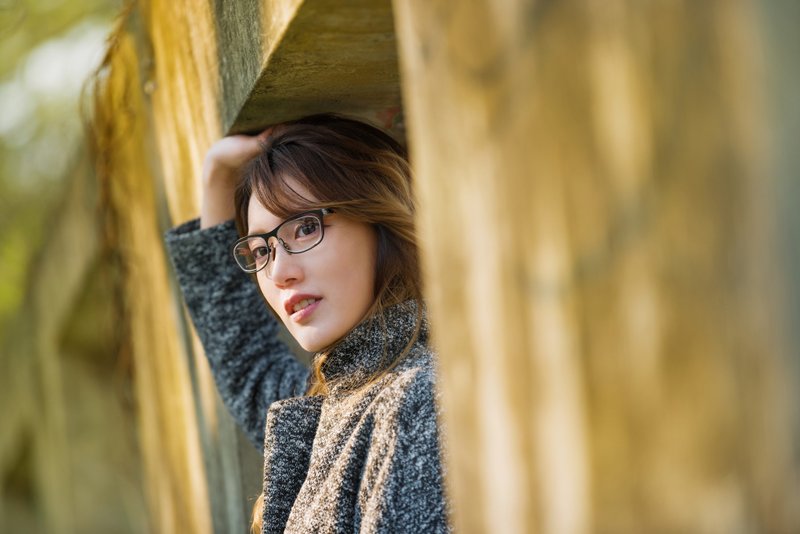 N-05 框中镜-小方圆形 - 眼镜/眼镜框 - 竹 黑色