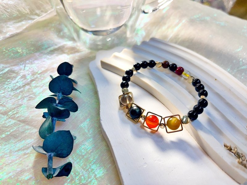 【1k欧姆-棕黑红金电阻设计款 | 灵魂专属宝物 | 水晶手环】 - 手链/手环 - 水晶 黑色