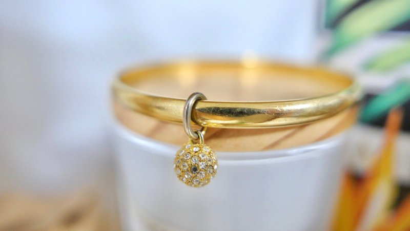 Coach中古手环加水晶坠饰/古董饰品 - 附原装防尘袋 - 手链/手环 - 其他金属 金色