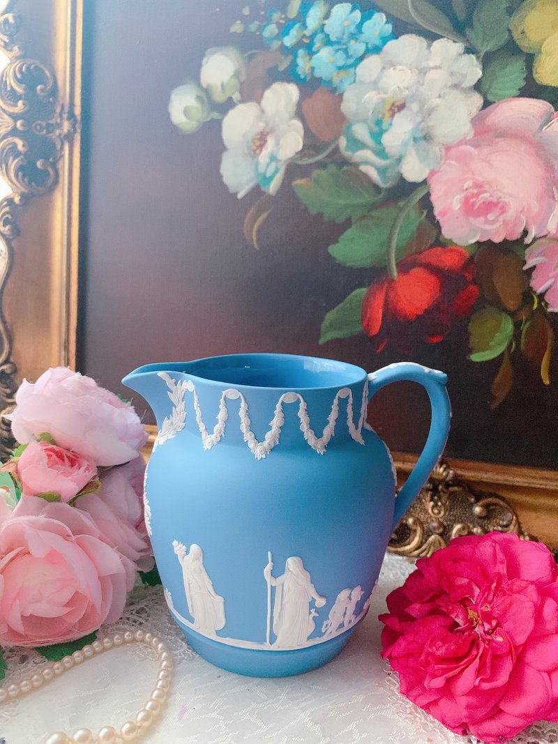 英国制Wedgwood jasper蓝色希腊神话系列冷水壶 水壶 壶 库存品 - 其他 - 瓷 