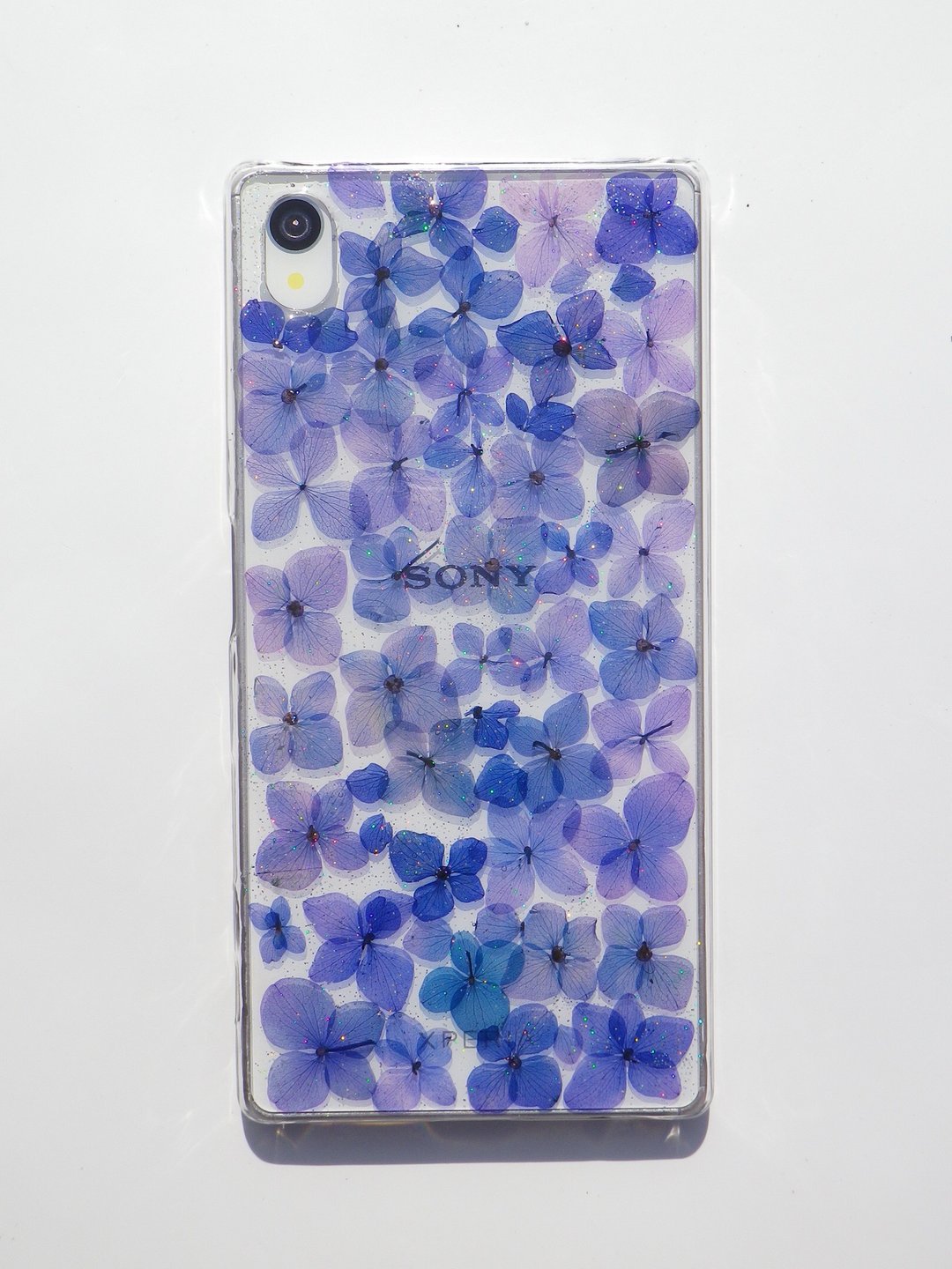 Anny's workshop手作押花手机保护壳，适用于Sony Xperia Z5, 蓝色调 - 手机壳/手机套 - 塑料 