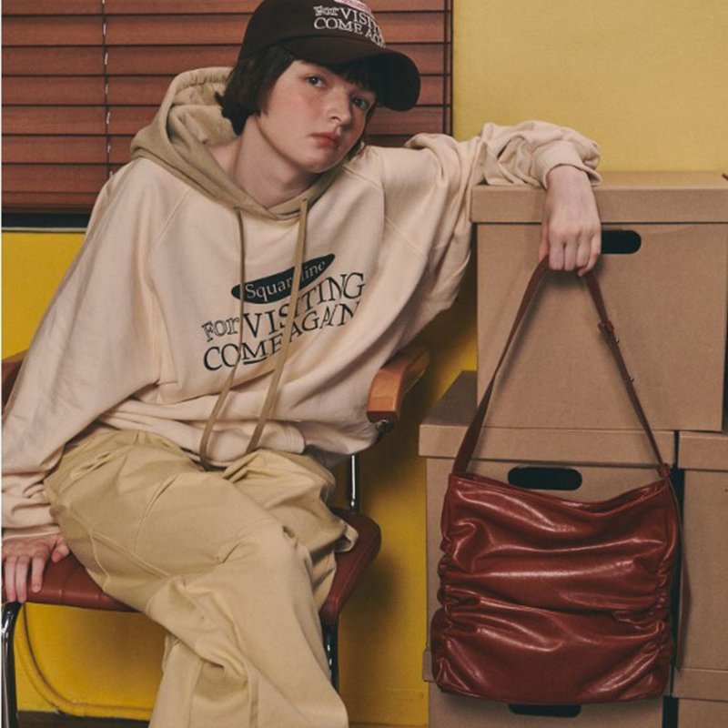 韓國品牌 SQUARE line Hurr 手提上肩袋 - 手提包/手提袋 - 人造皮革 