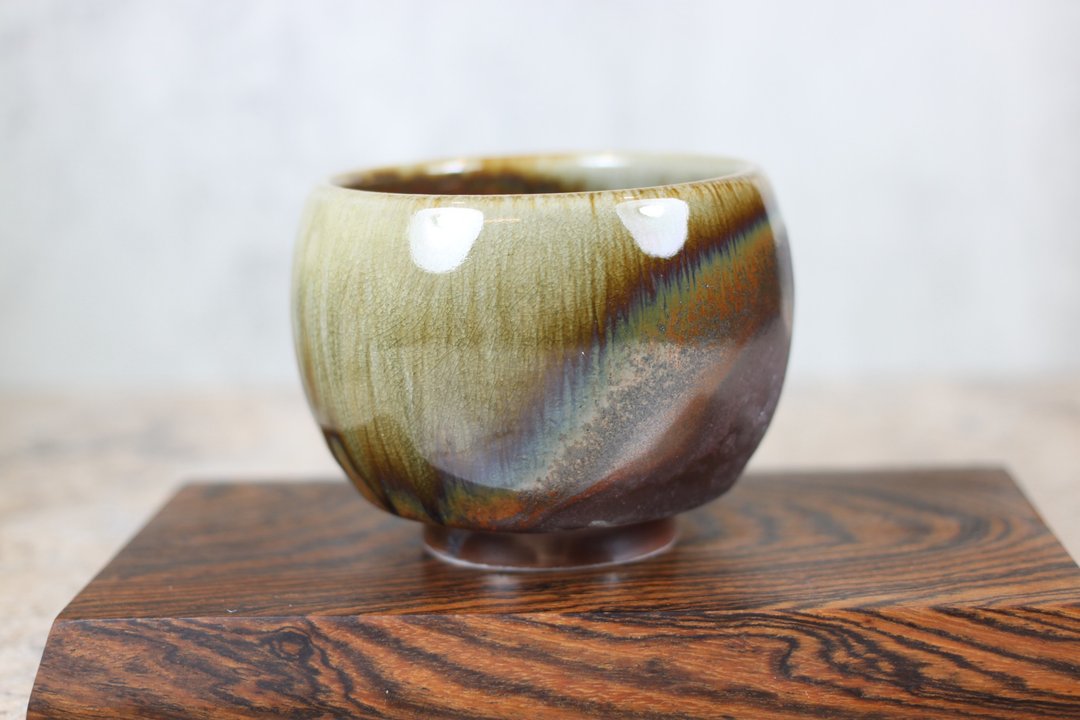 【毕业谢师礼】柴烧天目釉 纯手拉坏 茶碗 名家叶敏祥手工作品 - 茶具/茶杯 - 陶 
