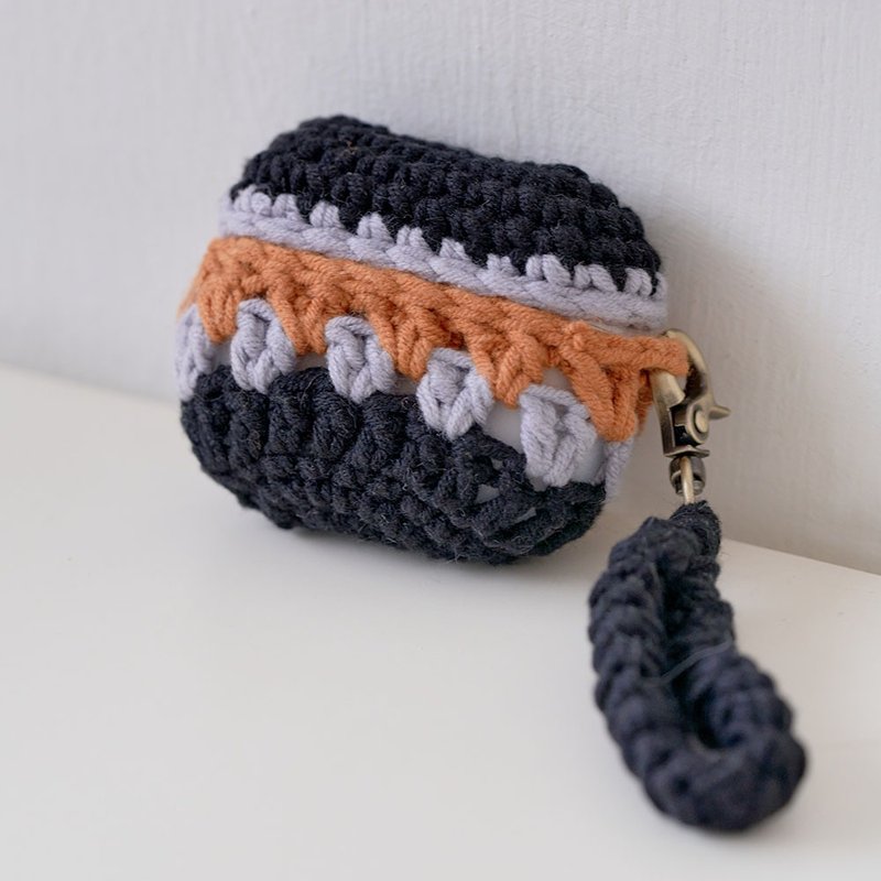 Air Pods系列保护套_黑豆柴 - 耳机收纳 - 棉．麻 粉红色