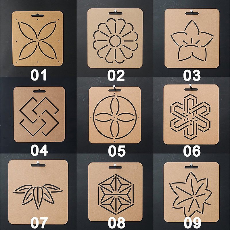 刺子綉透明模板 日本Sashiko樱花手工工具 拼布绗缝描图绘图刺綉 - 其他 - 压克力 透明