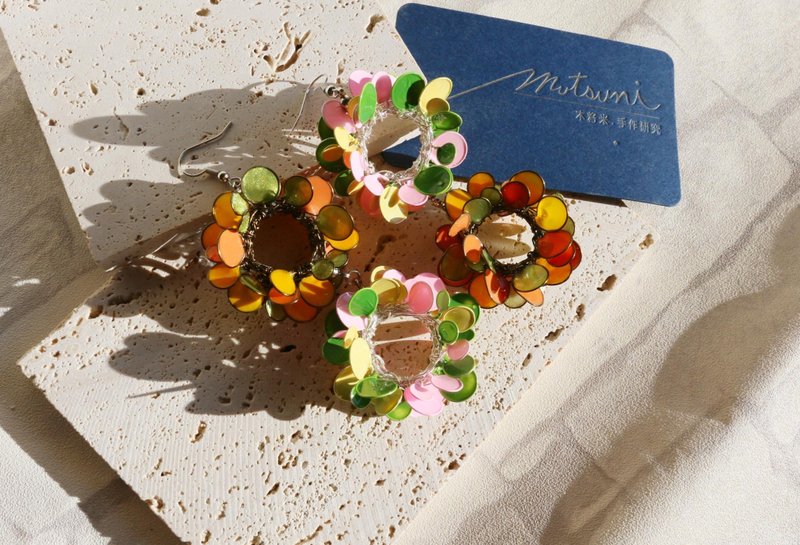 Double Sweet/耳环. 耳夹. 婚礼 - 耳环/耳夹 - 树脂 多色