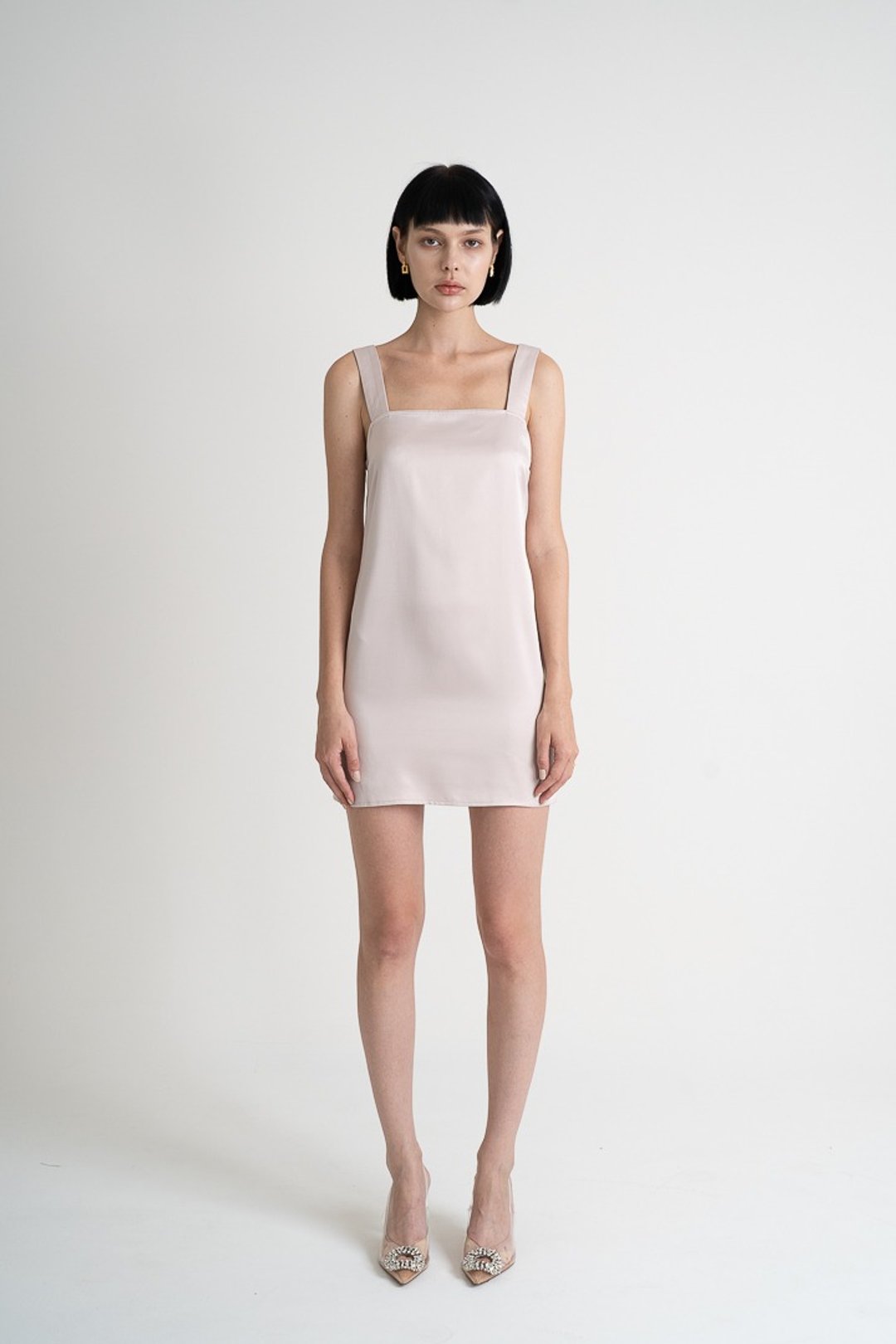Satin Dress - Pink | 沙丁缎面鱼尾裙 - 香槟粉 - 洋装/连衣裙 - 其他人造纤维 粉红色