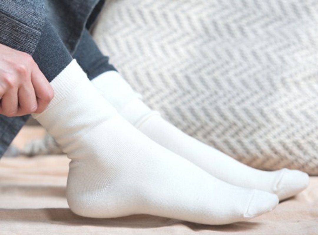 Silk Cotton Warm Socks [Organic Cotton and Silk] - 其他 - 棉 白色