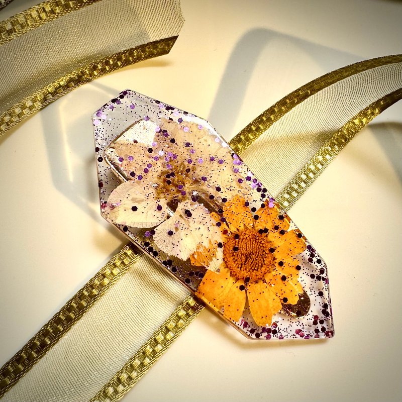 【浪漫时光屋】独一干燥花发夹 - 发饰 - 树脂 