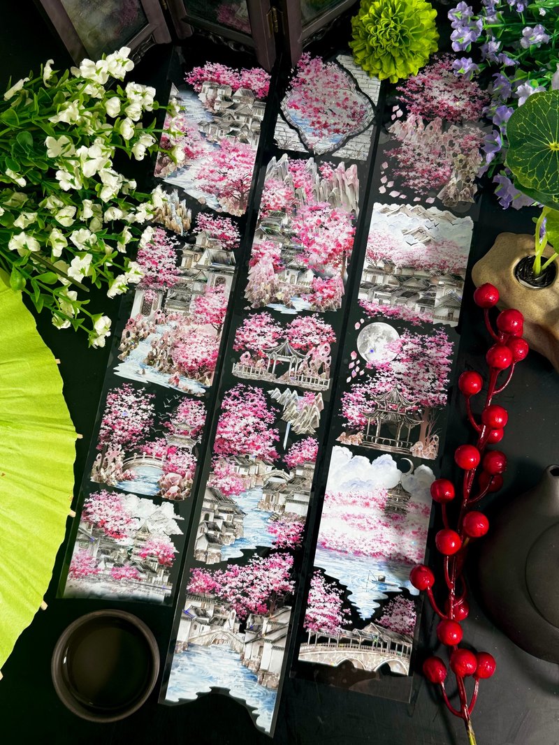 粉墨江南 PET 纸胶带 白墨贝壳光 10米卷 - 纸胶带 - 塑料 多色