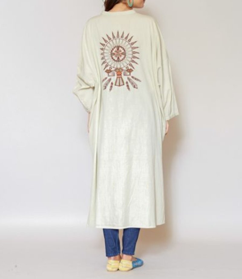 【热门预购】印地安图腾刺绣洋装 IDS-0103 春装 七夕 送礼 - 洋装/连衣裙 - 棉．麻 