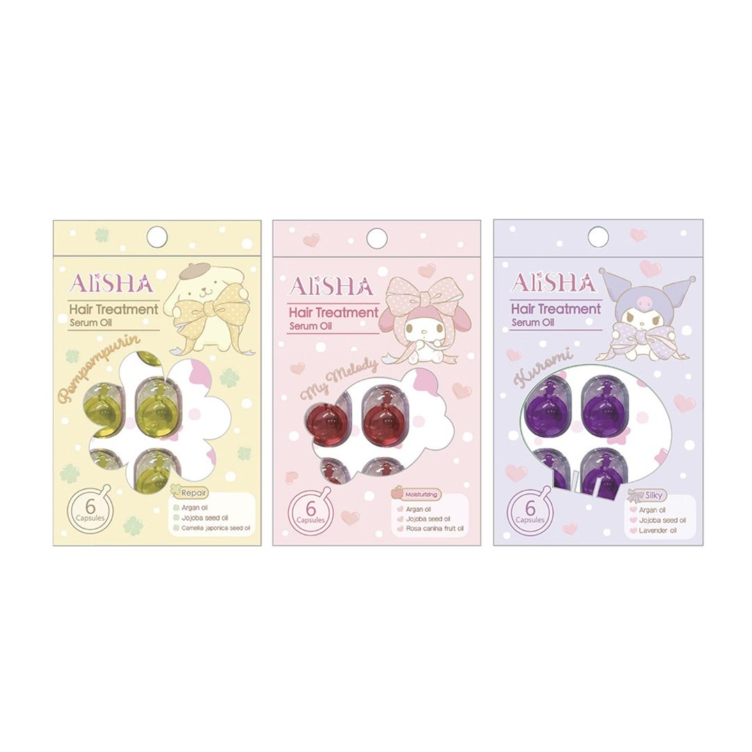 AliSHA x 三丽鸥联名 免冲洗护发精华油胶囊 (6 粒/片装) 三款可选 - 润发用品 - 其他材质 多色