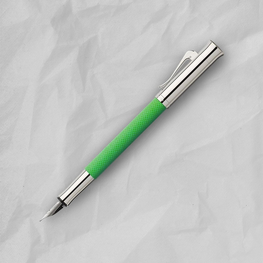 【Graf von Faber-Castell】 绳纹饰 钢笔-翡翠绿 F尖 VIP刻字 - 钢笔 - 树脂 绿色