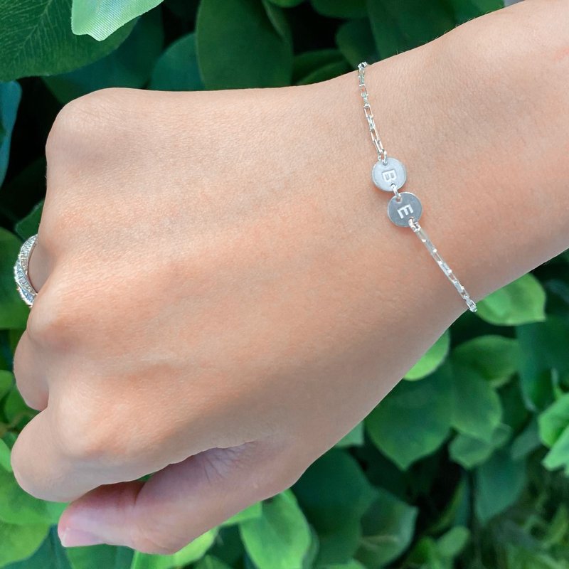 友谊手链/银链/情侣手链/手链刻字 - 手链/手环 - 银 银色