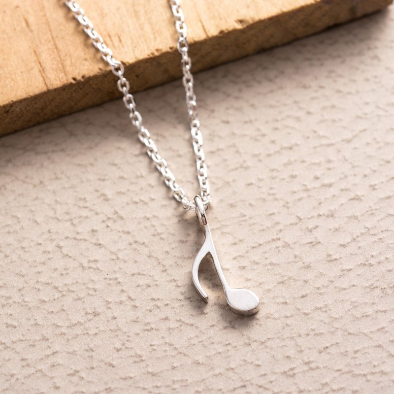 八分音符小银坠 - 项链 - 其他金属 银色