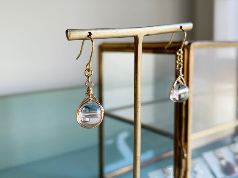 男女皆宜【四月诞生石】引导走向积极的水晶・单颗耳环/耳夹 - 耳环/耳夹 - 半宝石 透明