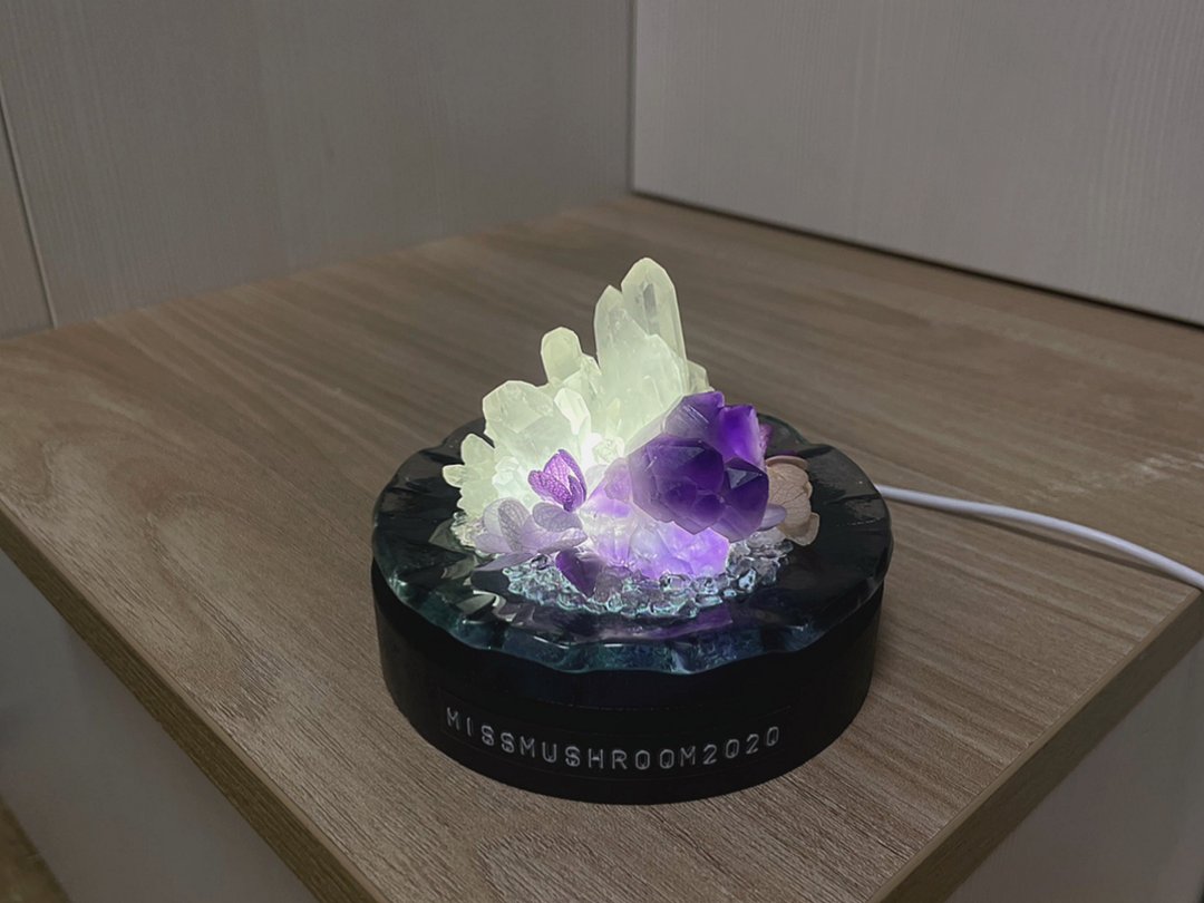 现货 | 紫晶花系列小明灯 | 水晶 | 居家灯饰 - 摆饰 - 水晶 紫色