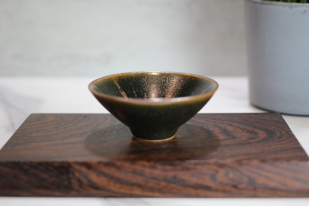 【沐春生活】60ml 铁斑天目 斗笠茶杯 酒杯 莺歌名家叶敏祥作 - 茶具/茶杯 - 瓷 