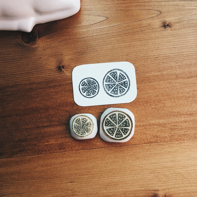 deerday手刻章 柳橙 (两个一组) - 印章/印台 - 橡胶 橘色