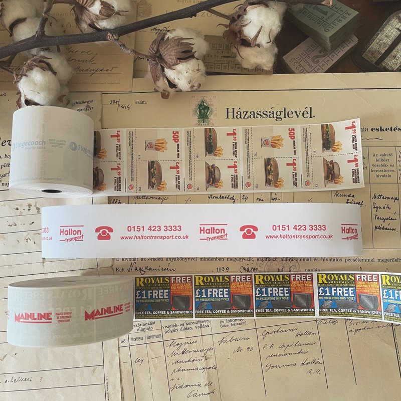 绝版款 英国古董票券 10张一组 - 卡片/明信片 - 纸 