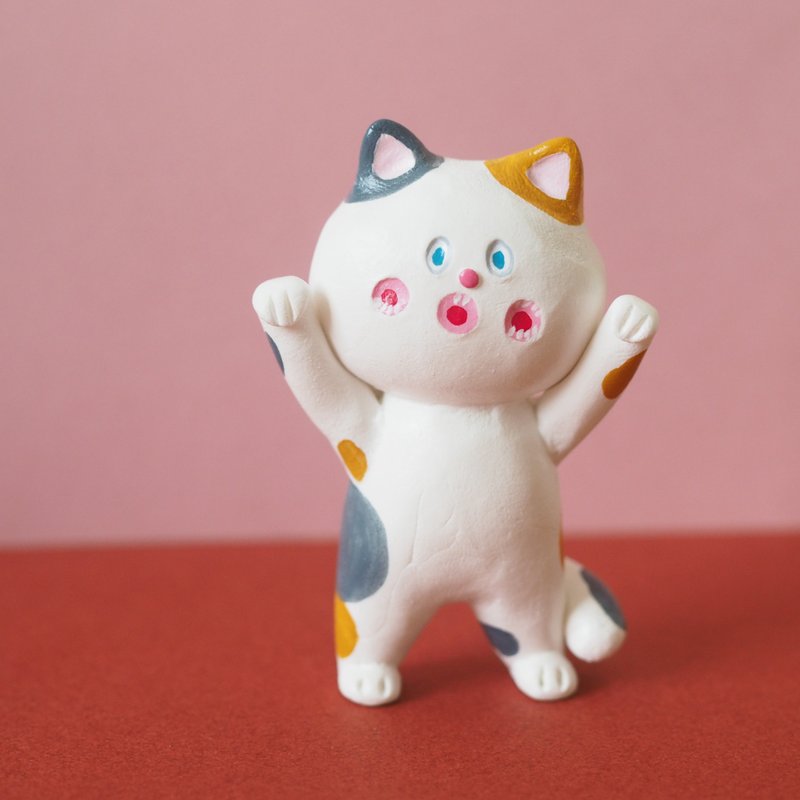 多嘴猫 - 玩偶/公仔 - 粘土 白色