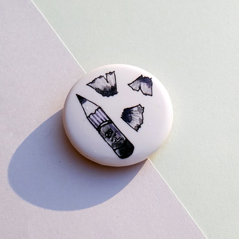 铅笔~文具病的胸针章别针 - 徽章/别针 - 塑料 紫色