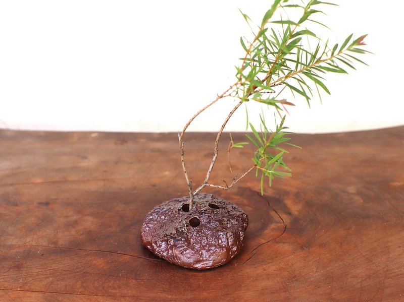 备花插（中）ta-041 - 花瓶/陶器 - 陶 咖啡色