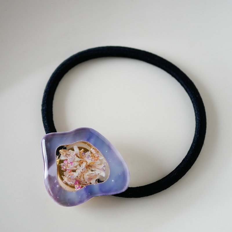 干燥花 星辰花 发圈 - 发饰 - 树脂 紫色