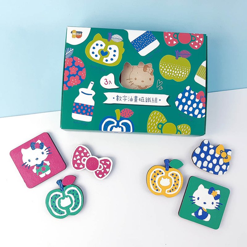 老朋友限定礼 最后绝版 一次收集2款 Hello Kitty数字油画磁铁 - 冰箱贴/磁贴 - 木头 多色