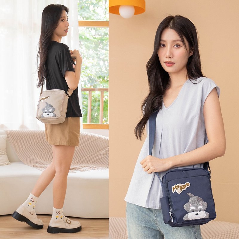 宝袋包 雪纳瑞 多功能收纳 斜背包【330078】 - 侧背包/斜挎包 - 尼龙 卡其色