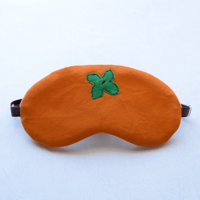 柿饼姐姐  眼罩/旅行/睡眠/柿子 - 眼罩 - 棉．麻 橘色