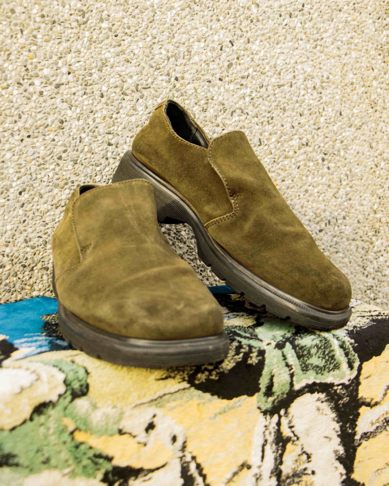 Tsubasa.Y│UK10 Dr.Martens 麂皮低筒马汀 L01 墨绿色 英制 皮鞋 - 男款皮鞋 - 真皮 绿色