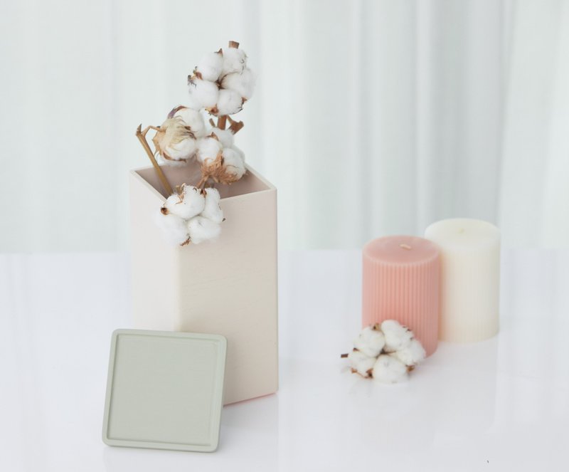 camino REY 粉彩原木储物高方盒 干燥花器 收纳盒 木盒 摆饰 - 收纳用品 - 木头 粉红色