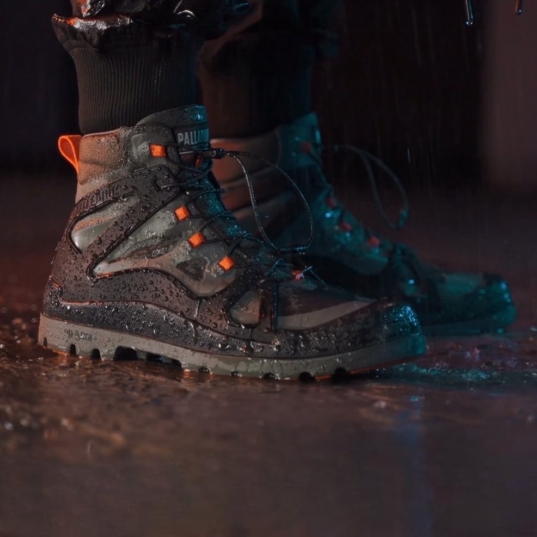 PALLADIUM PAMPA CAGE WP+ 橘标金属色防水靴 曾敬骅ft.韩宁08845 - 雨鞋/雨靴 - 其他材质 多色