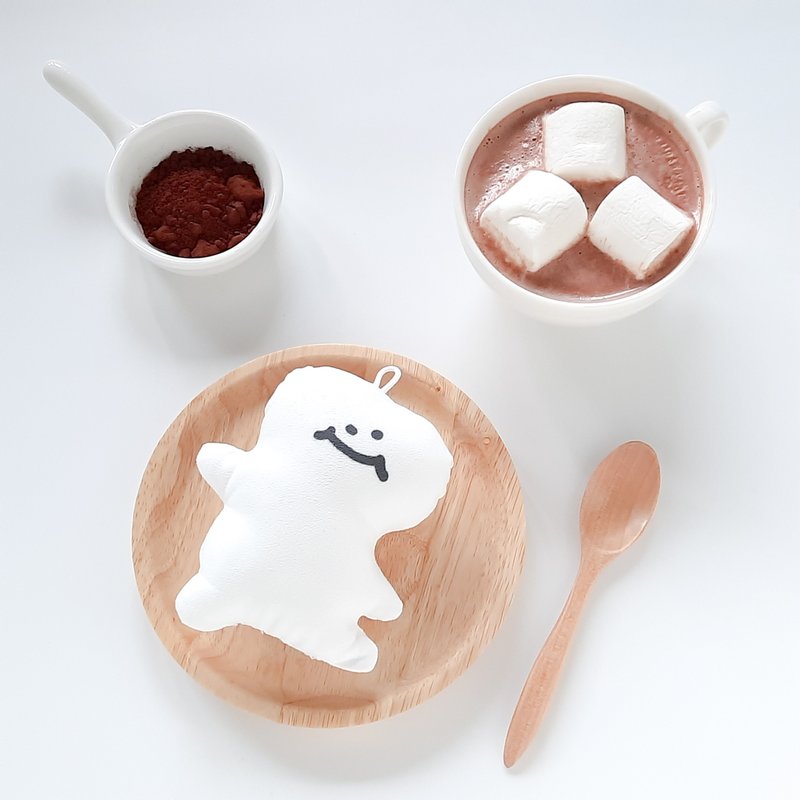 H仔棉花糖玩偶吊饰 - 跳舞款 - 吊饰 - 聚酯纤维 白色