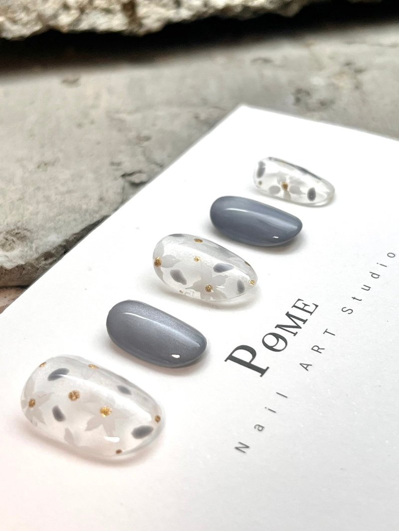 手工穿戴甲 | 宁静小花 | 综合甲型下单区 - 其他 - 其他材质 蓝色