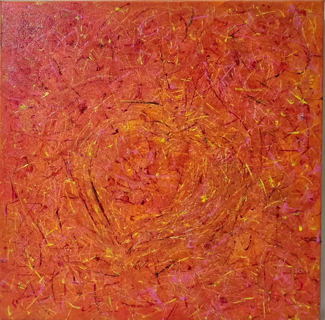 压克力画/丙烯艺术/原创手绘【爱在】送礼祝福/30×30装饰画 - 摆饰 - 压克力 