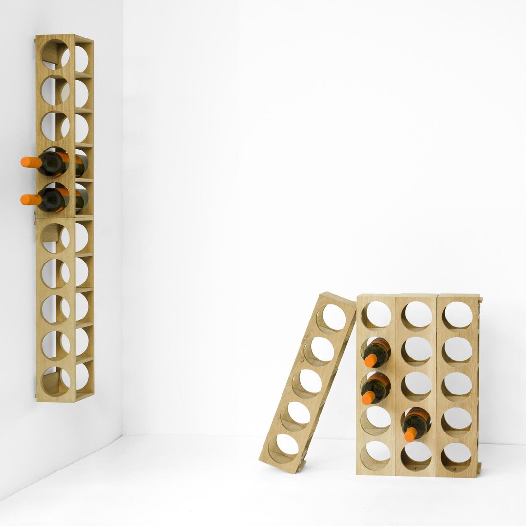 五眼酒瓶架 (四件组) / Wine-O Five Bottle Rack (4 pieces) - 摆饰 - 木头 