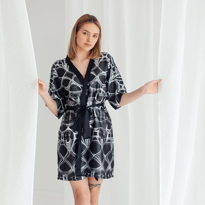 女士或女孩适用的超大号真丝和服长袍 KJ02  是送给女士或女孩的 - 居家服/睡衣 - 丝．绢 多色