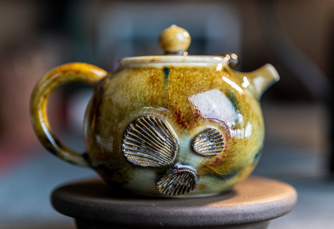 李仁嵋 - 多彩贝印小壶泡 透光瓷 - 茶具/茶杯 - 瓷 黄色
