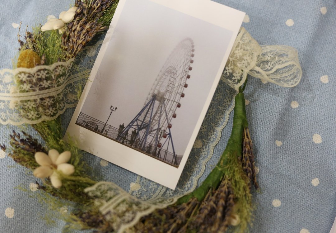 【明信片】回忆中的摩天轮Ferris wheel in memories - 卡片/明信片 - 纸 白色