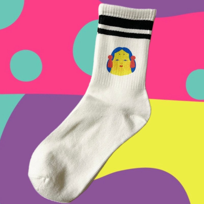 おかめ 袜子 (Okame 袜子) - 袜子 - 棉．麻 多色