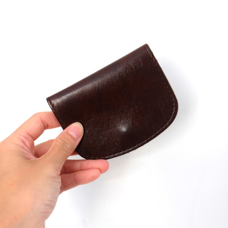 法国复古 Cafe Tabac 啡色零钱包 - 零钱包 - 人造皮革 咖啡色