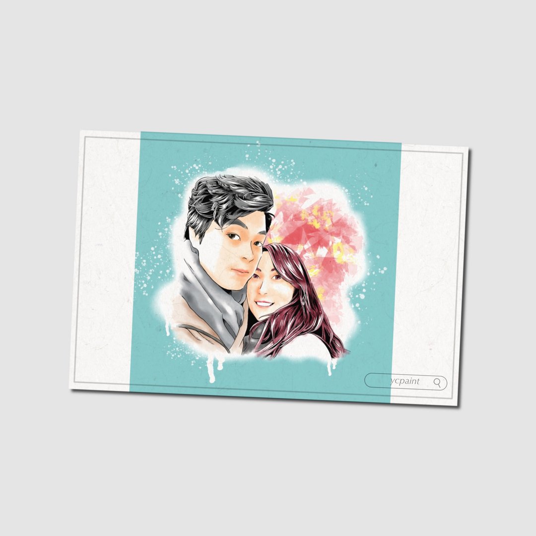 Q版漫画人像/情人节礼物/结婚礼物/定制化肖像/ 似颜绘 - 订制画像 - 其他材质 多色