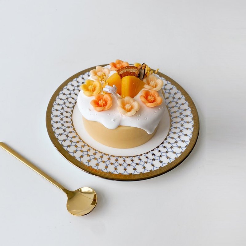 4寸芒果造型奶油淋酱蛋糕 香氛蜡烛 大豆蜡 生日礼物 可定制 - 蜡烛/烛台 - 蜡 橘色