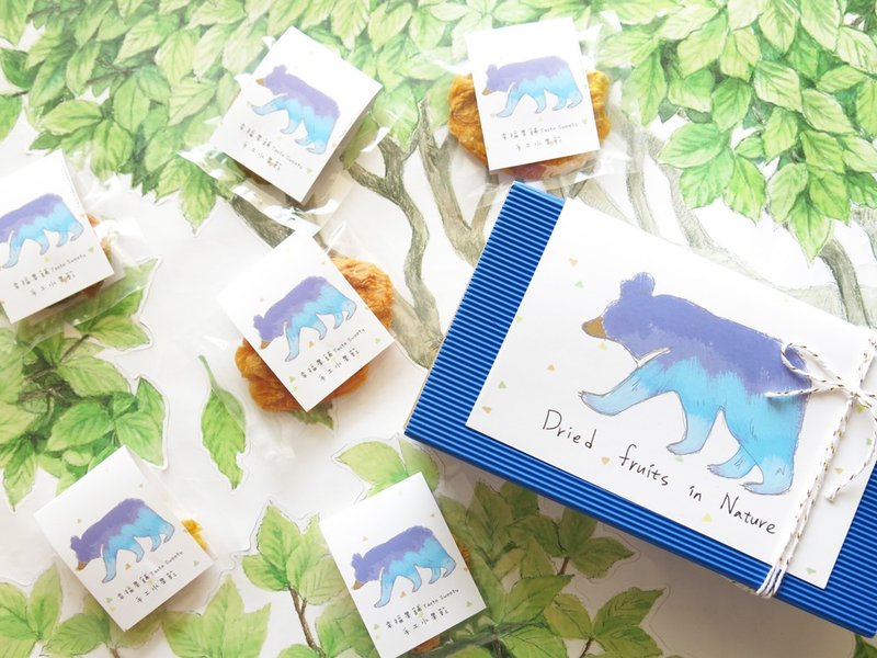 水蓝熊夏凉水果干小礼盒8入 - 水果干 - 新鲜食材 蓝色